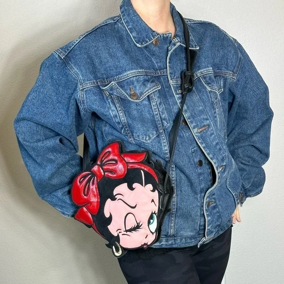 BOOP SET BAG COAT DENIM jacket and Crossbody bag by King Features 97 & 03 Gr… - Picture 10 of 16
